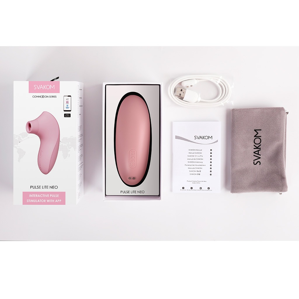 Svakom Lite NEO luchtdruk vibrator met App roze inhoud