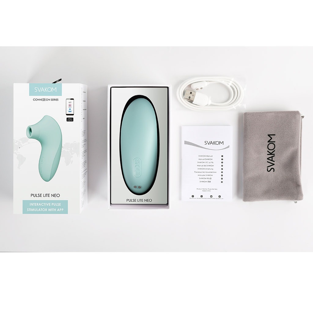 Svakom Lite Neo mint luchtdruk vibrator met APP inhoud