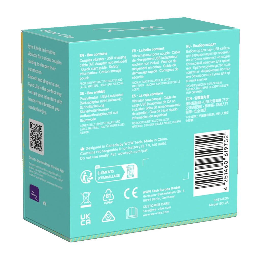 We-Vibe - Sync Lite Vibrator met App - Mint Groen info