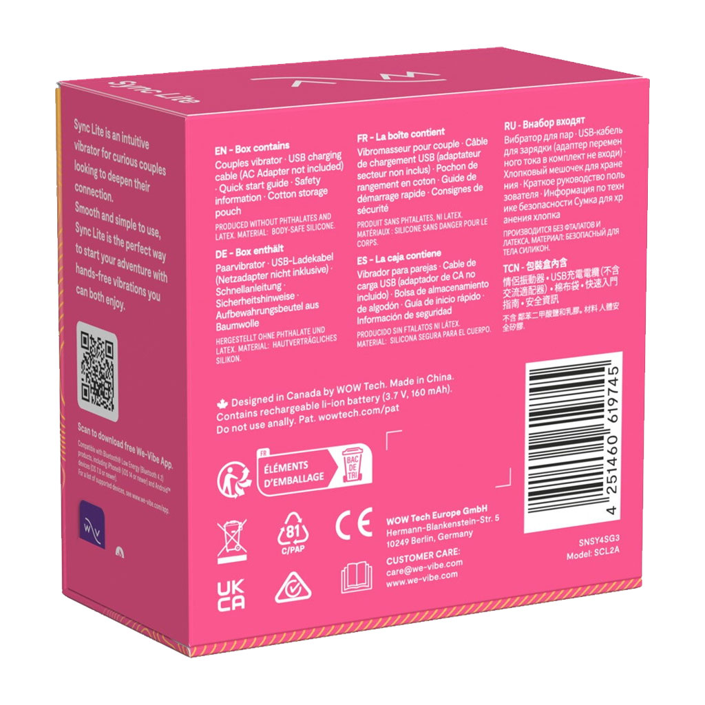 We-Vibe - Sync Lite Vibrator met APP - Roze verpakking