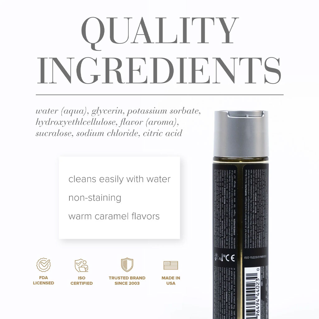 System Jo - Gelato Salted Caramel Glijmiddel op Waterbasis 30ml ingrediënten
