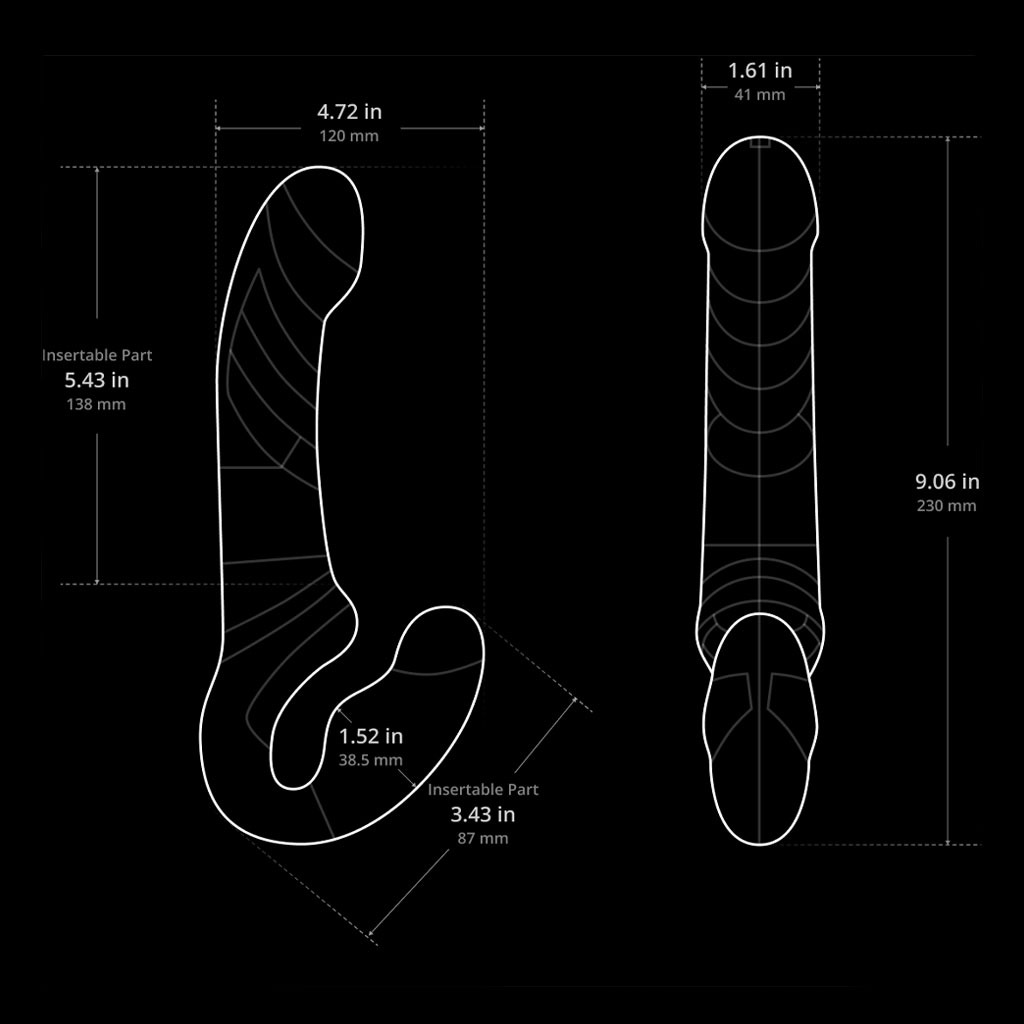Lovense - Lapis Vibrerende Strapless Strap-on Dildo met App