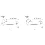 Strap-On-Me - Buigbare Strap-On Vibrator Blank lengte