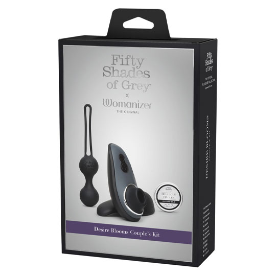 Fifty Shades of Grey x Womanizer - Desire Blooms Couple's Kit voorkant