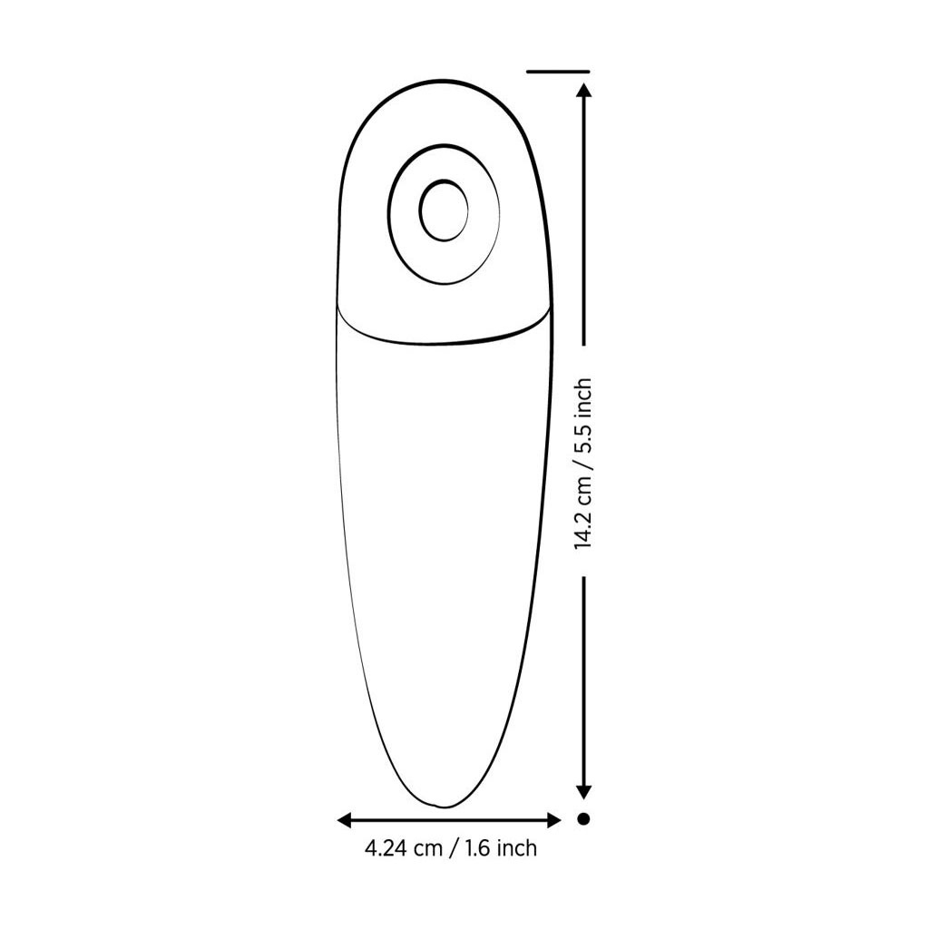 ROMP - Shine X Luchtdruk Vibrator afmeting