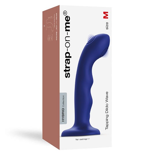 Strap-On-Me - Tapping Dildo Wave Blauw doosje