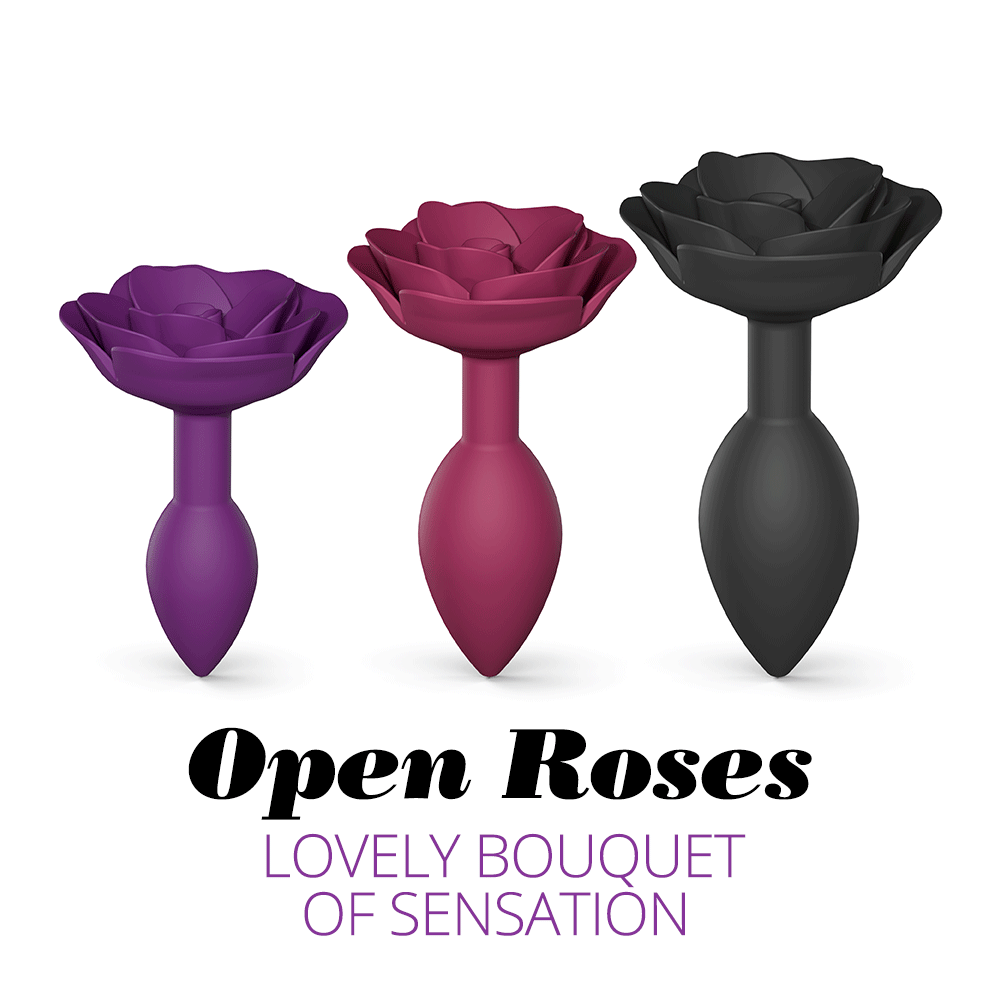 Love to Love - Open Roses Buttplug - Large gif