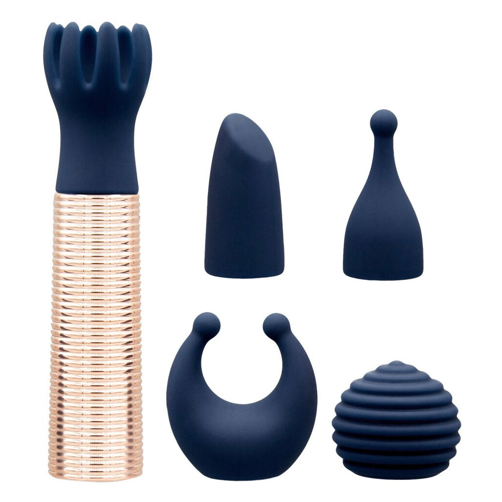 Pillow Talk – Desires Mini Massager met 5 Opzetstukken