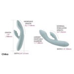 Svakom - Chika Verwarmende Rabbit Vibrator met App afmeting
