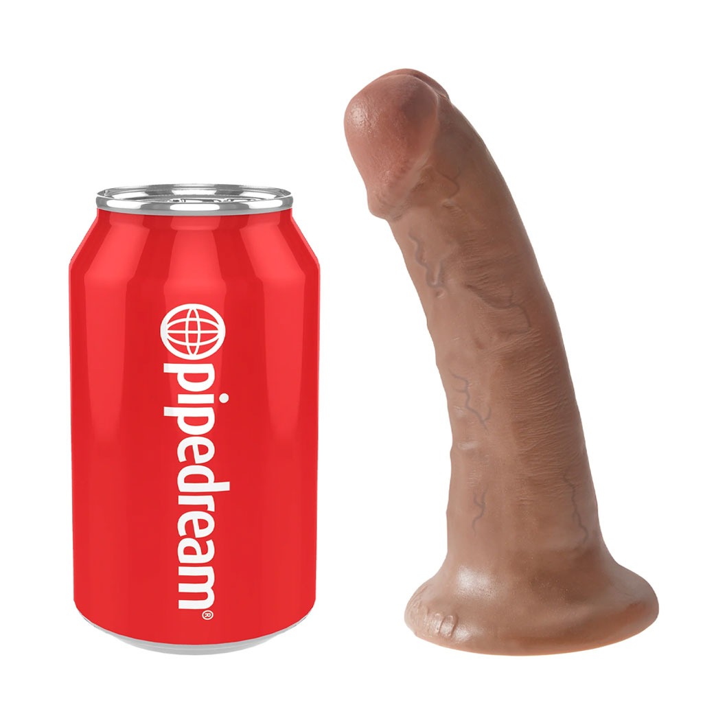 King Cock - 6" Inch Dildo - Tan lengte