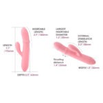 Svakom - Mora Neo Pulserende Rabbit Vibrator afmeting