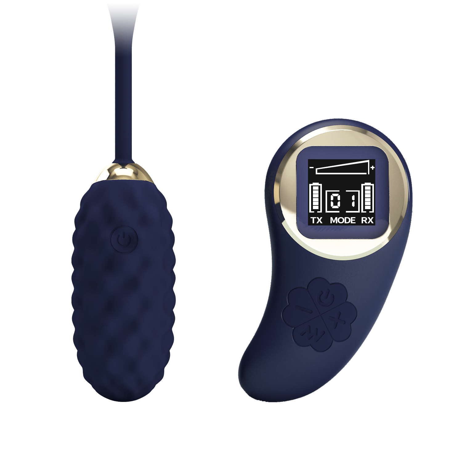 Pretty Love - Vivian Vibratie Ei met Afstandsbediening - Blauw gif