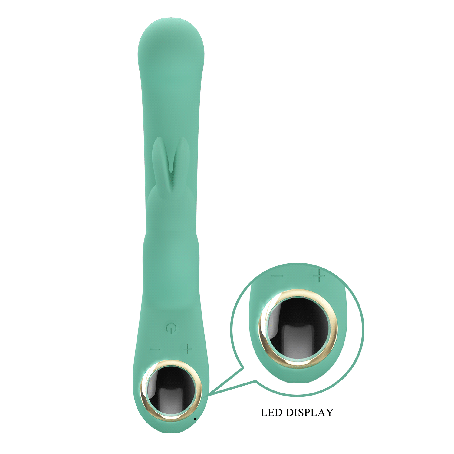 Pretty Love - Lamar Rabbit Vibrator met Digitaal Led Display - Mint Groen kopen