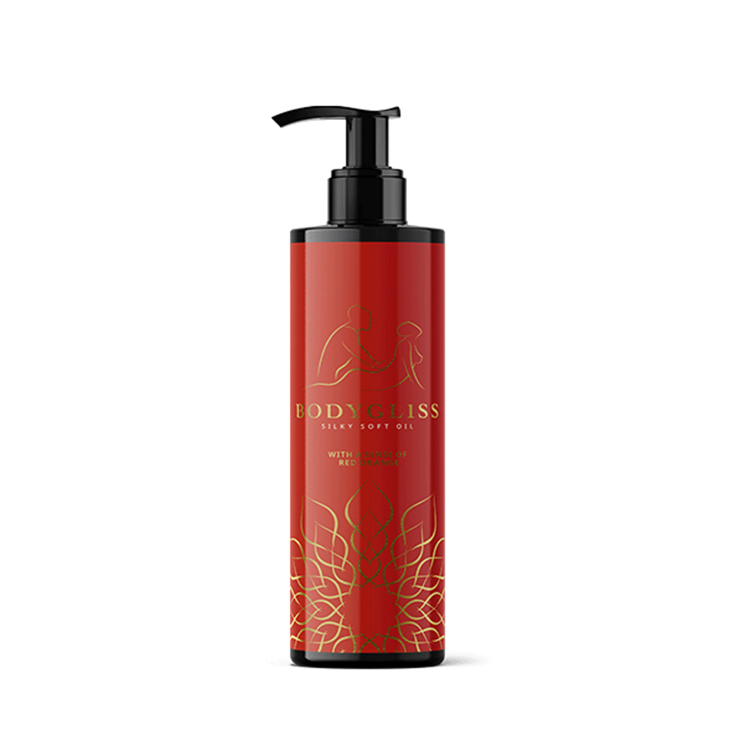BodyGliss - Massage Olie & Glijmiddel - Red Orange 150ml voorkant
