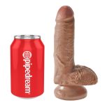 King Cock - 7" Dildo met Ballen - Tan lengte