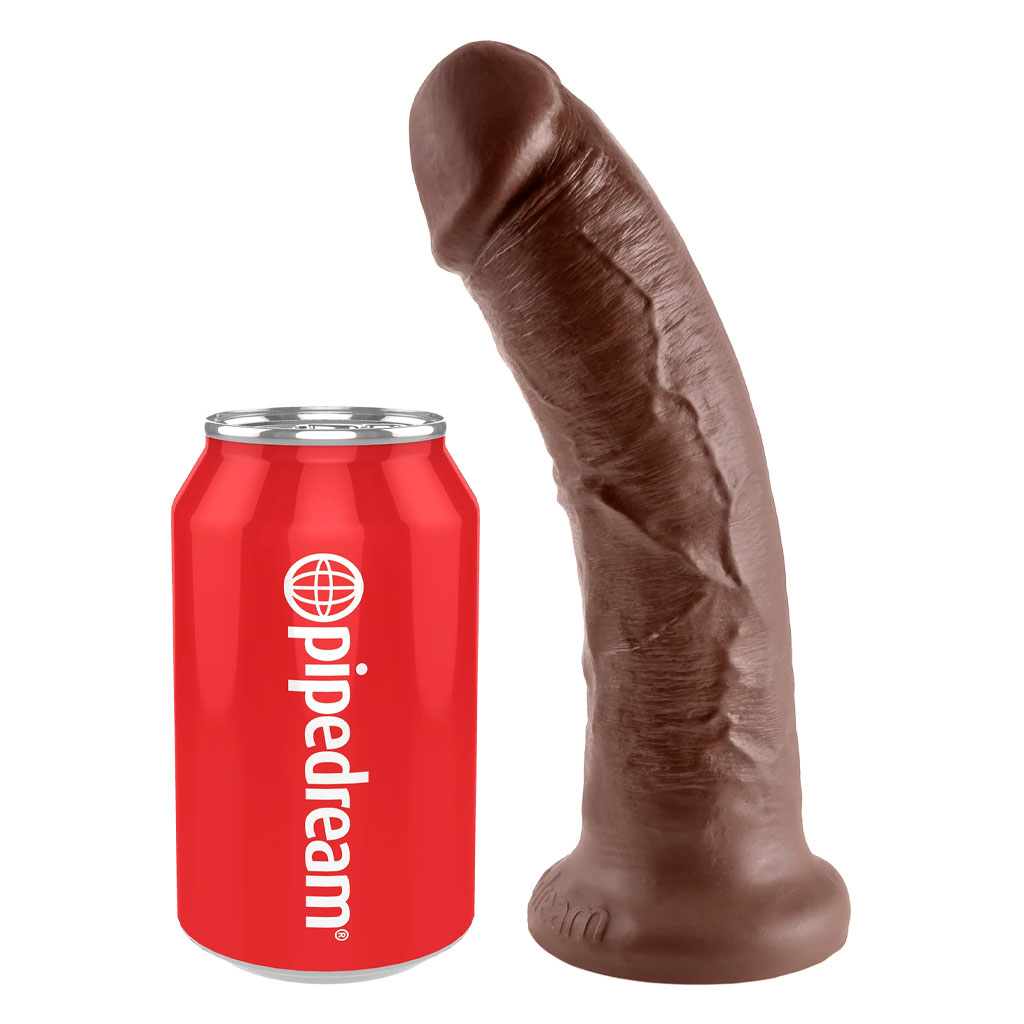King Cock - 8" Inch Dildo - Bruin lengte