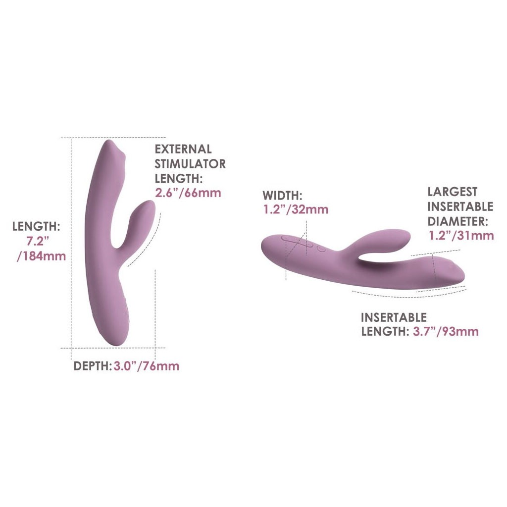 Svakom - Trysta Neo Rabbit Vibrator met G-Spot Ball afmeting