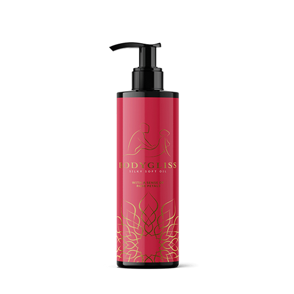 Bodygliss - Massage Olie & Glijmiddel - Rose 150ml voorkant