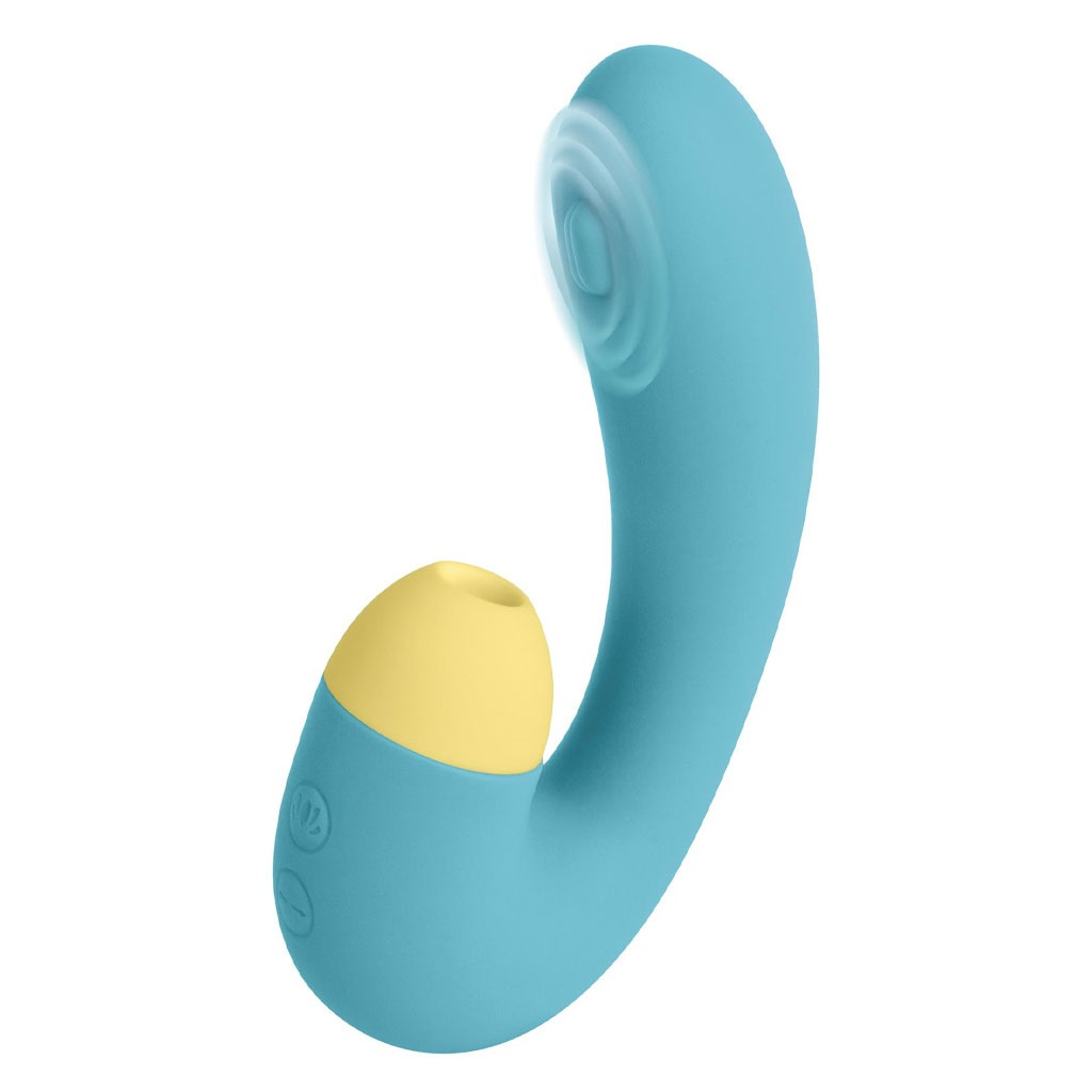 S Pleasures – Blizzard Suction Dual Massager – Turquoise