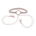 Sex & Mischief – Peaches ‘n CreaMe Halsband met Tepelklemmen parels