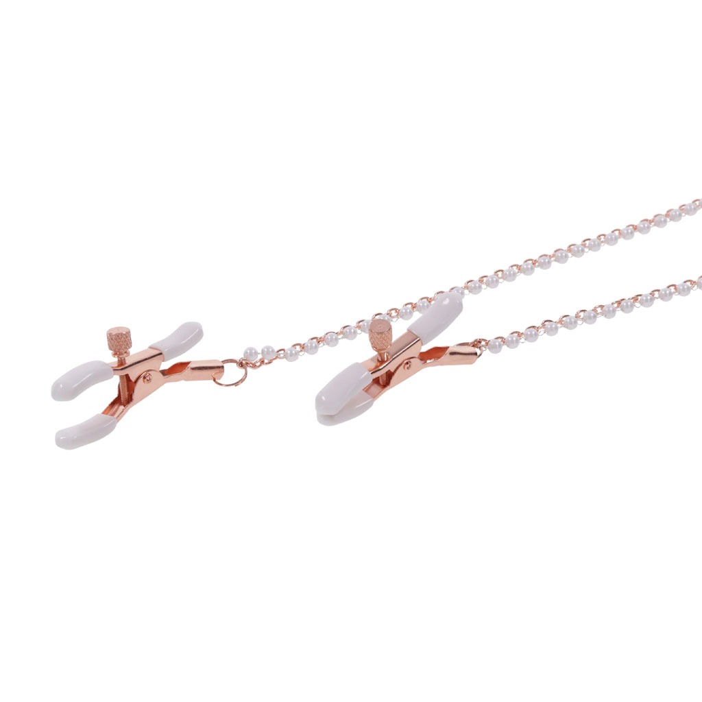 Sex & Mischief – Peaches ‘n CreaMe Halsband met Tepelklemmen klemmen