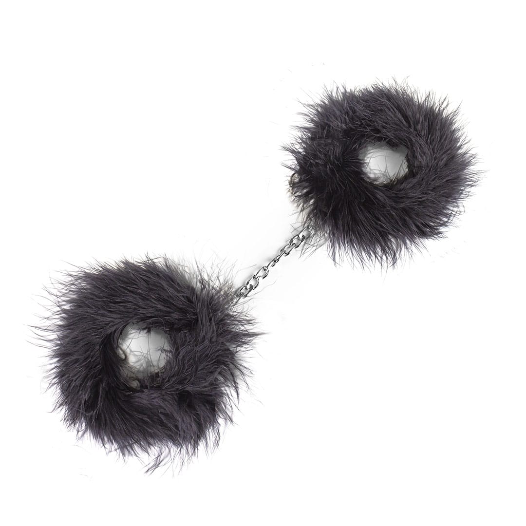 Secret Play - Feather Handcuffs Zwart