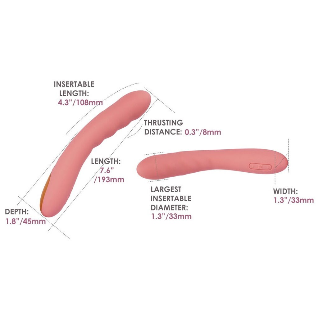 Svakom - Ava Neo Stotende Vibrator Roze afmeting