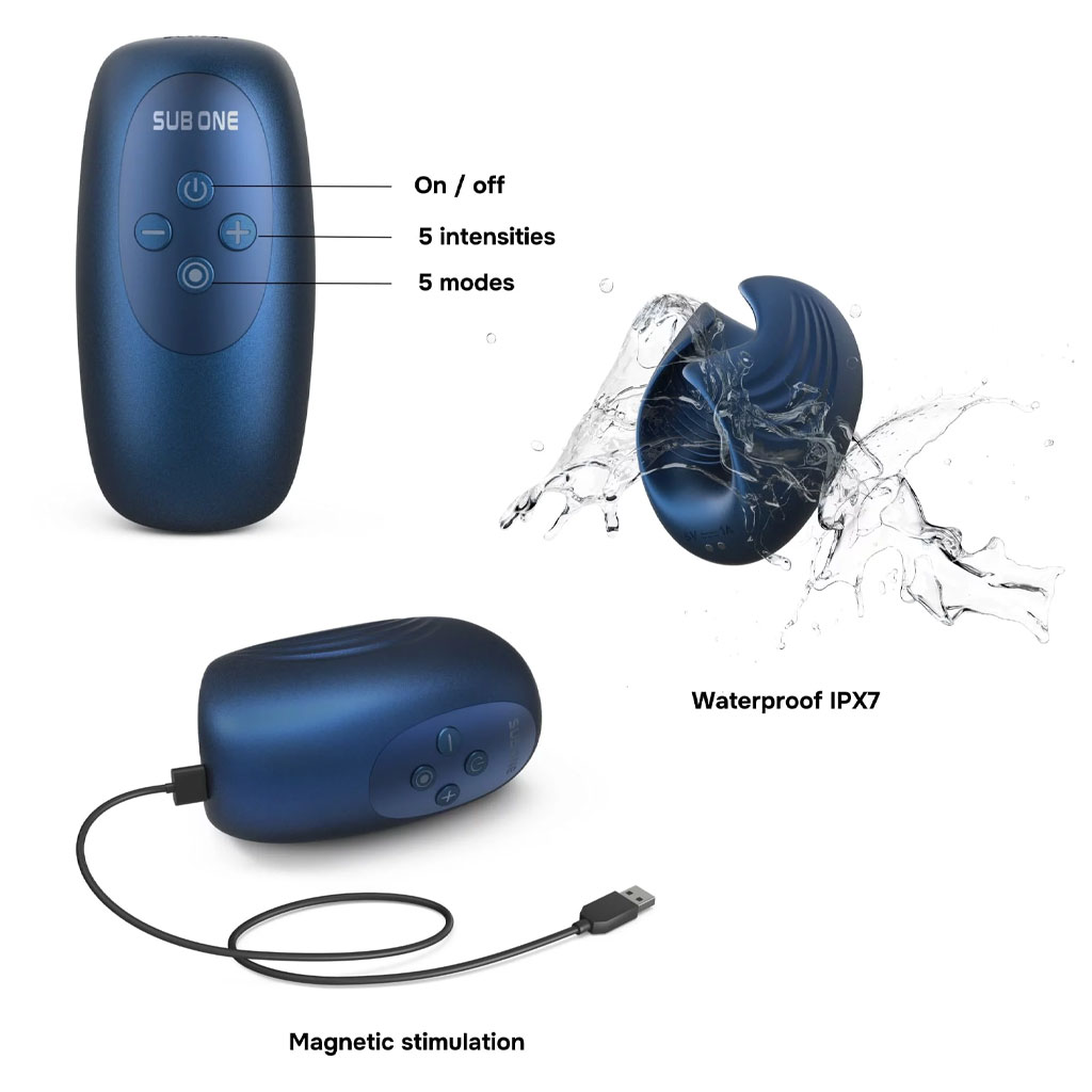 ManWan - Sub One Tapping Masturbator Blauw gebruik