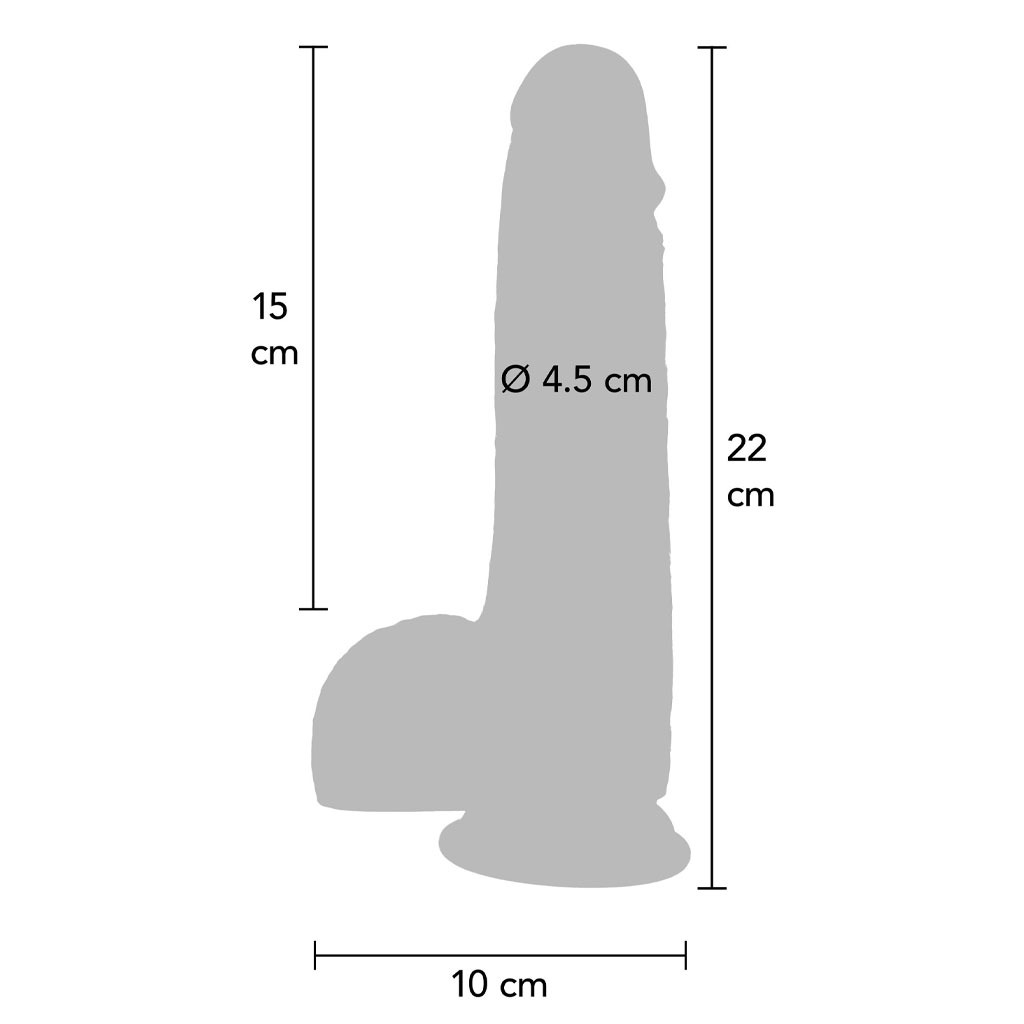 ToyJoy - Realistische Dildo met Voorhuid en Ballen lengte