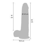ToyJoy - Realistische Dildo met Voorhuid en Ballen afmeting