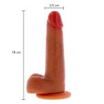 ToyJoy - Realistische Dildo met Voorhuid en Ballen 18cm