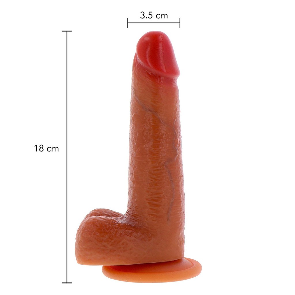 ToyJoy - Realistische Dildo met Voorhuid en Ballen 18cm