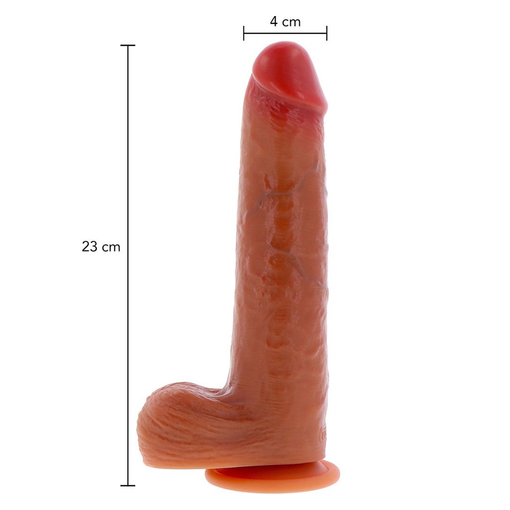 ToyJoy - Realistische Dildo met Voorhuid en Ballen 23cm