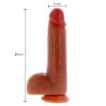 ToyJoy - Realistische Dildo met Voorhuid en Ballen 20cm