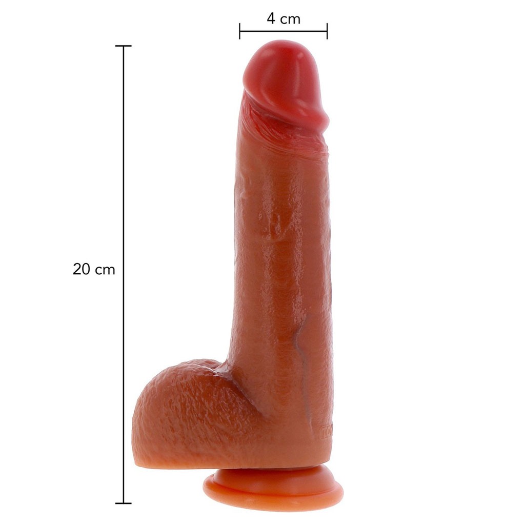 ToyJoy - Realistische Dildo met Voorhuid en Ballen 20cm