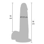 ToyJoy - Realistische Dildo met Voorhuid en Ballen diameter