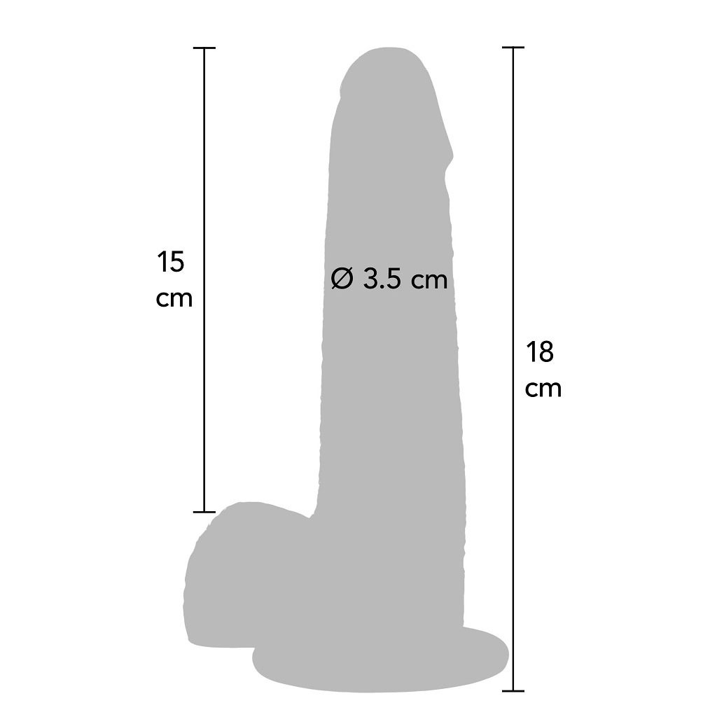 ToyJoy - Realistische Dildo met Voorhuid en Ballen diameter