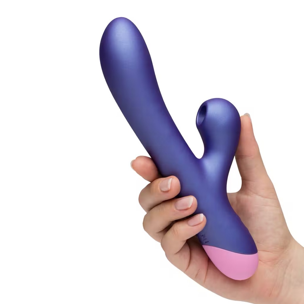 Romp pulse rabbit luchtdruk vibrator in hand