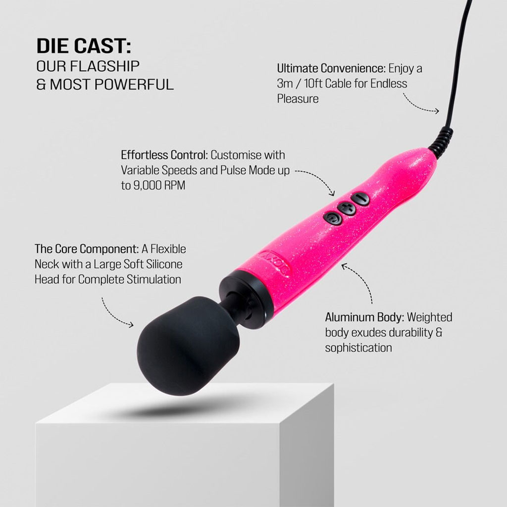 Doxy - Die Cast Wand Massager Hot Pink info