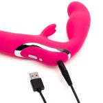 Happy Rabbit - Strapless Strap-On Vibrator Roze opladen