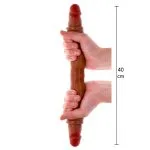 ToyJoy - Realistische Dubbele Dildo met Voorhuid - 40 cm