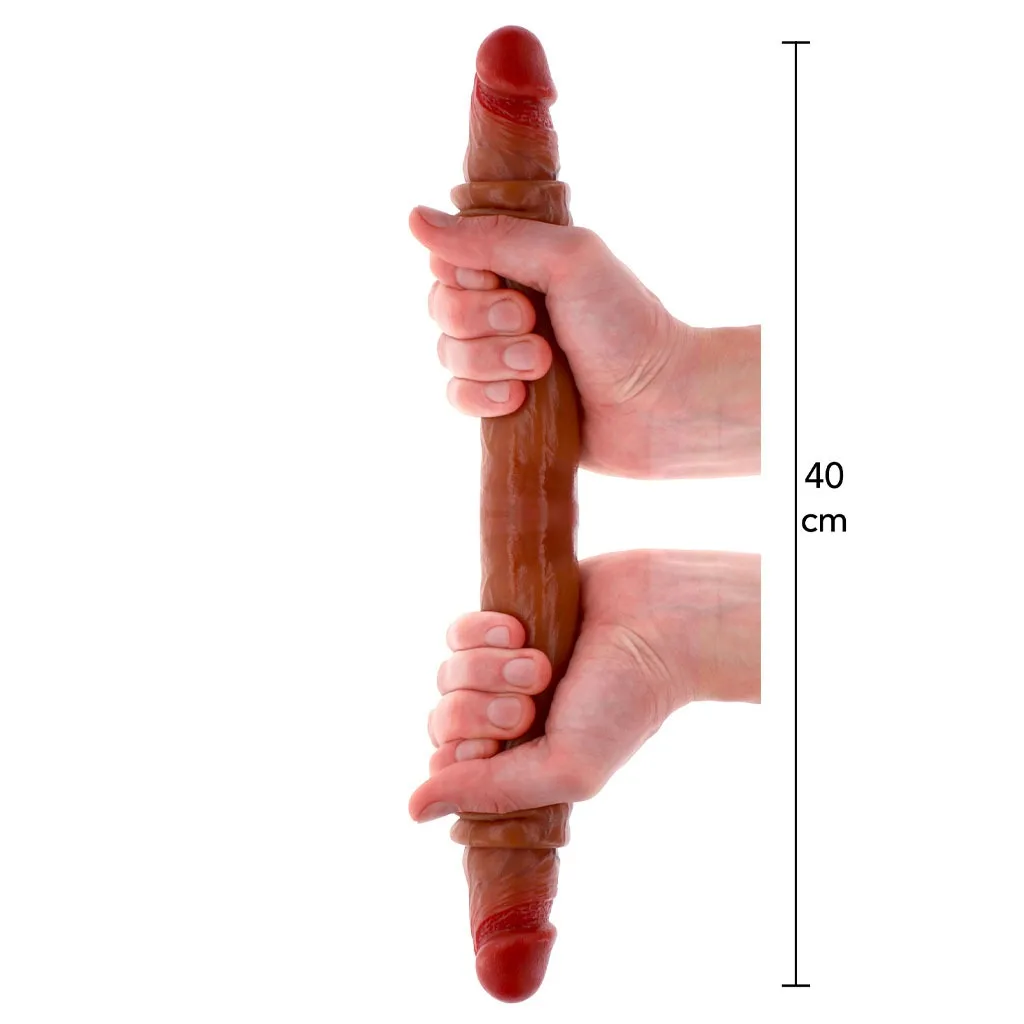 ToyJoy - Realistische Dubbele Dildo met Voorhuid - 40 cm