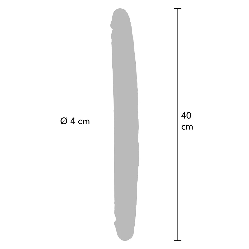 ToyJoy - Realistische Dubbele Dildo met Voorhuid - 40 cm