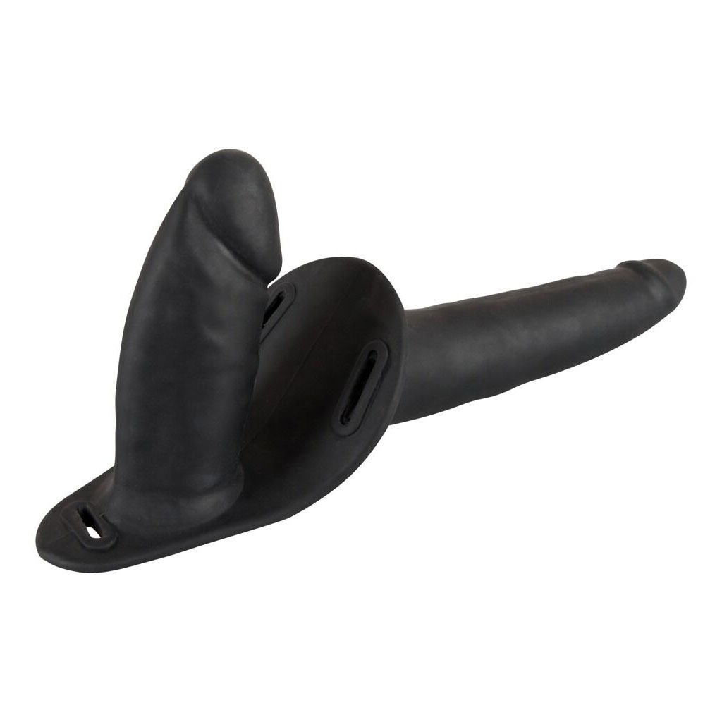You2Toys - Dubbele Strap-On Zwart dildo