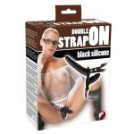 You2Toys - Dubbele Strap-On Zwart verpakking