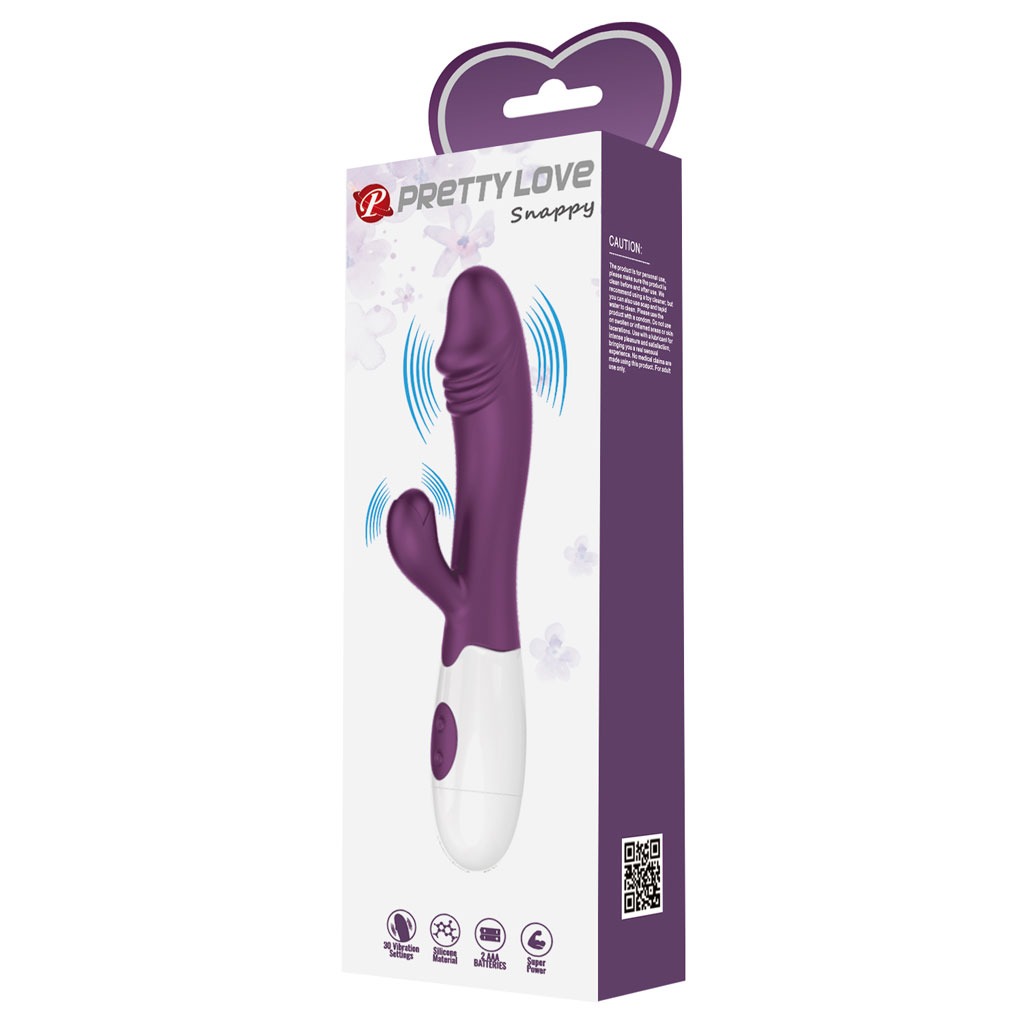 Pretty Love - Snappy Rabbit Vibrator Paars verpakking