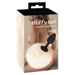 You2Toys - Fluffy Tail Buttplug Wit - Small verpakking