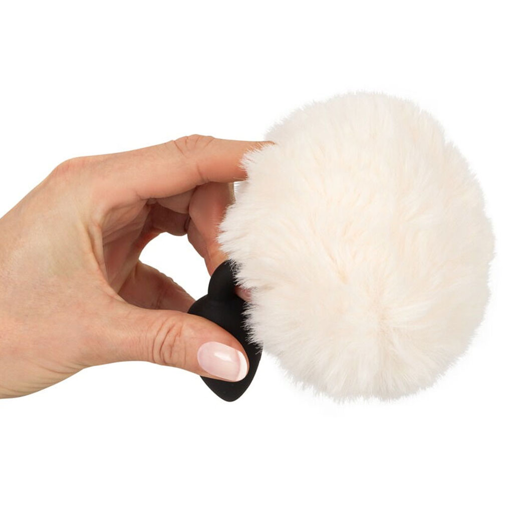 You2Toys - Fluffy Tail Buttplug Wit - Small buigbaar