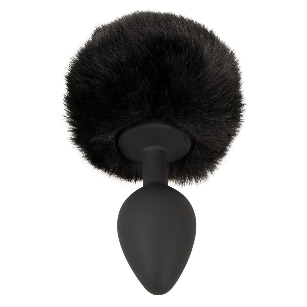 You2Toys - Fluffy Tail Buttplug Zwart - Medium plug