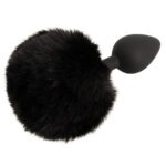 You2Toys - Fluffy Tail Buttplug Zwart - Medium zacht